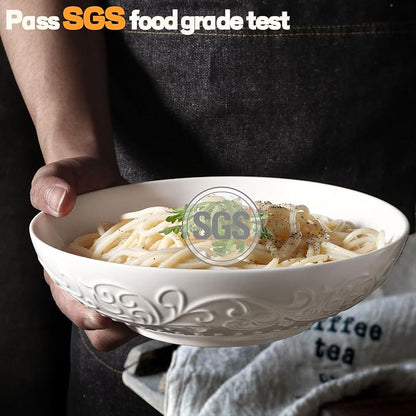 Pasta Bowls 32oz, Ceramic Large Salad Bowls 8 inch, Entertaining, Dinner - Image 3