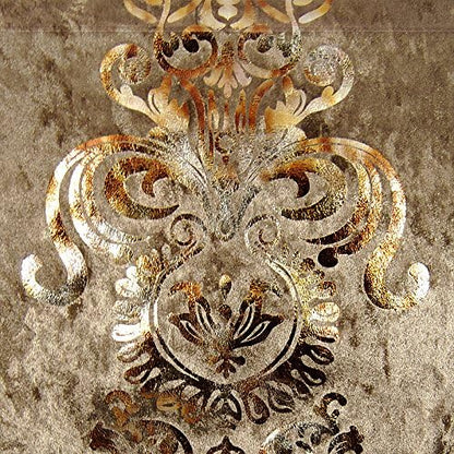 Elegant Luxury Shiny Bronze Velvet Damask Deco Tassels Wedding Party Hotel - Image 2