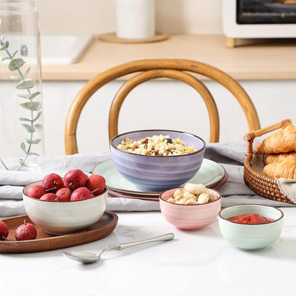Selamica Ceramic 24 Oz Cereal Bowls Set, Deep Soup Bowls, 5.9 Inch Porcelain - Image 5