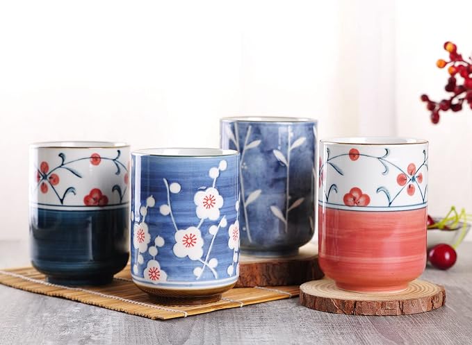 WHJY 10oz Transitional Chinese/Japanese style Handle-less Ceramic Tea cups - Image 6