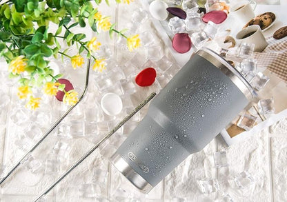D·S 30oz Grey Tumbler Double Wall Vacuum Insulated Travel Coffee Mug | Double - Image 2