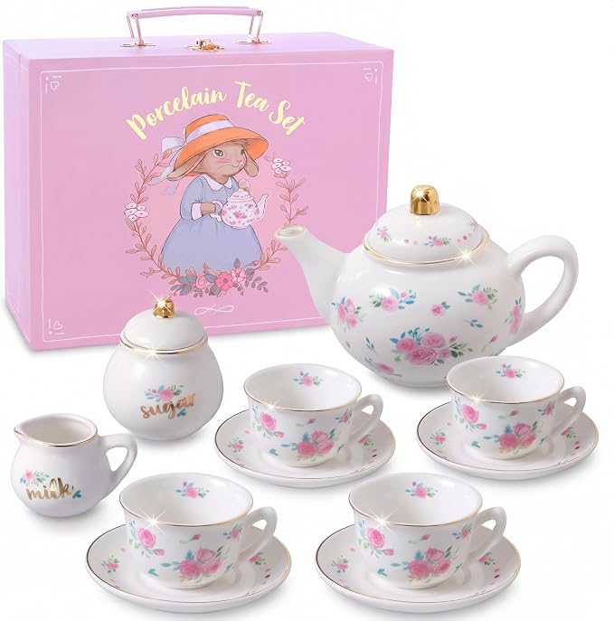 Giggle & Honey® White Floral Tea Party Set by GiggleHoney