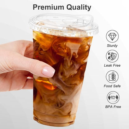 Dealusy 100 Pack - 20 oz Clear Plastic Cups - Image 7