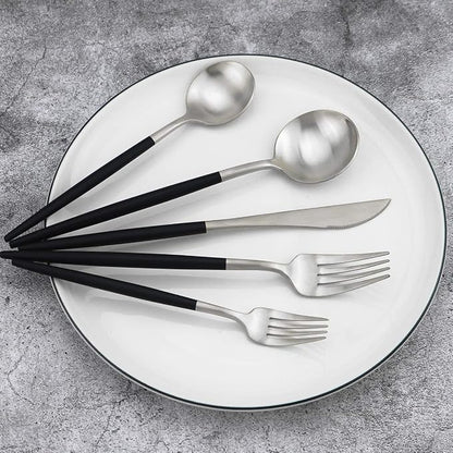 20-Piece 18/10 Stainless Steel Flatware Silverware, Luxury Dinnerware Set - Image 5
