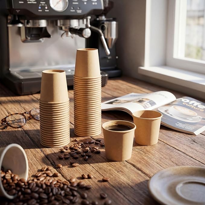 300 Pack 3oz Mini Coffee Cups Disposable Paper Cups Hot or Cold Beverage Cup - Image 6