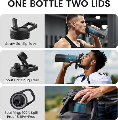 RAYMYLO Insulated Water Bottle 40 oz, Triple Wall Vacuum Stainless Steel | - Image 5