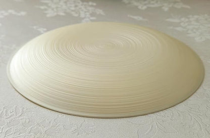" OCCASIONS " 50 Plates Pack (25 Guests)-Wedding Party Disposable Plastic Plate Set -25 x 10'' Dinner + 25 x 7'' Salad & Dessert plates (Belize in Ivory & Gold)