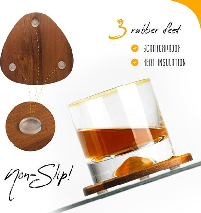 Roonin Mid Century Modern Coasters Set of 4 - Image 4