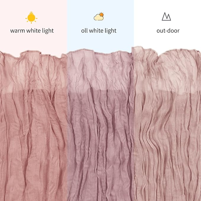 3 Pack Dusty Pink Cheesecloth Table Runner, 17 x 108 inch, Semi Sheer Boho - Image 7