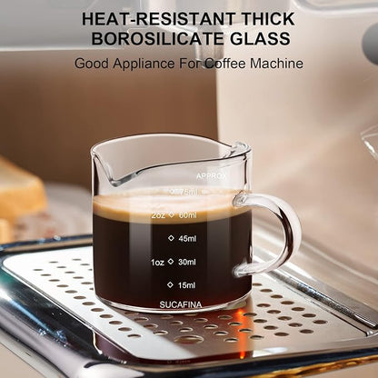 PARACITY Espresso Measuring Cup, 2.5 oz Double Spout Glass - Image 5