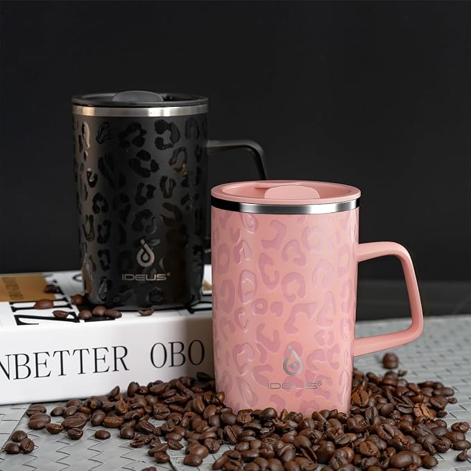 Ideus 16 oz Insulated Stainless Steel Coffee Mug - Image 9