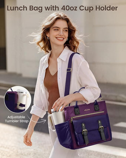 LOVEVOOK Insulated Lunch Bag Women, 21L X-Large Lunch Cooler Bag Lunch Tote | - Image 3