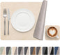 Vinyl Placemats Set of 4, Dual Sided Place Mats by Banchif