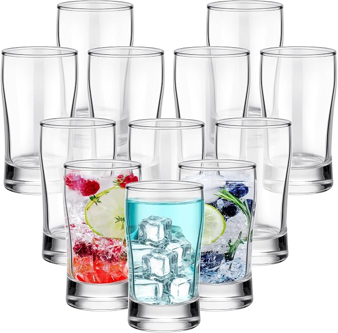 Bokon 12 Pcs Beer Flight Glasses, Small Clear Tasting Cup by Bokon
