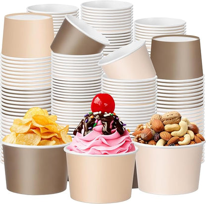 Jingmore Paper Ice Cream Cups 9oz Colored Disposable Dessert Bowls by Jingmore