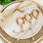 Napkin Rings Set of 6 - Wood Beaded Napkin Rings - Natural Rustic Wooden Napkin Holder Ring for Table - Handmade Wooden Beads Napkin Ring with Jute Twine - Farmhouse Napkin Ring