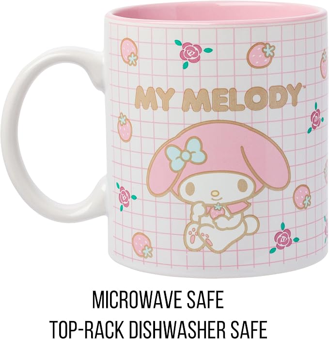 Silver Buffalo Sanrio Hello Kitty and My Melody Duo, Ceramic Mug, 20oz | Hello - Image 3
