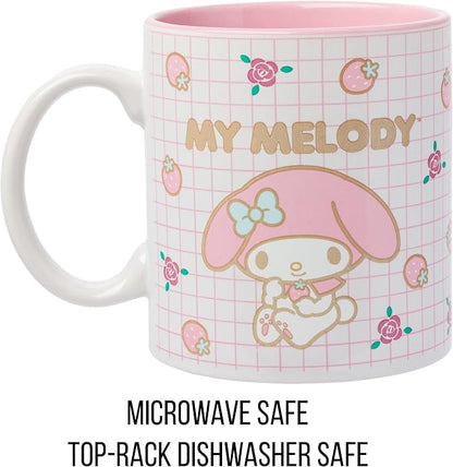 Silver Buffalo Sanrio Hello Kitty and My Melody Duo, Ceramic Mug, 20oz | Hello - Image 3