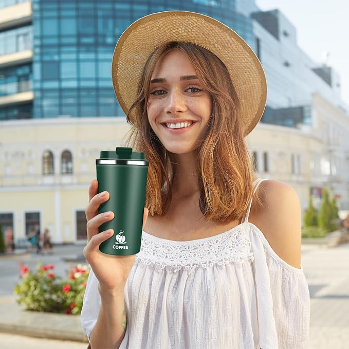 Insulated Travel Coffee Mug Reusable Coffee Tumbler Cup - Image 7