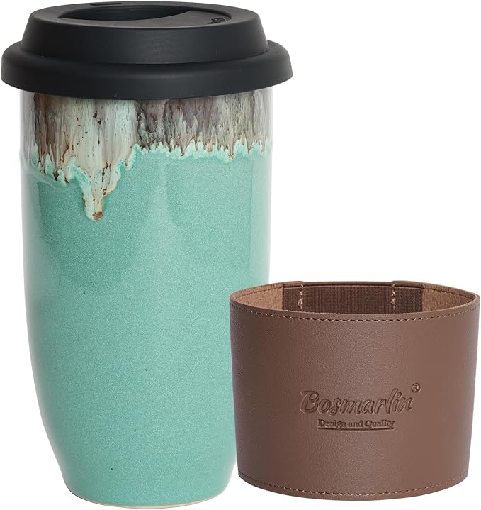 Bosmarlin Ceramic Travel Coffee Cup by Bosmarlin