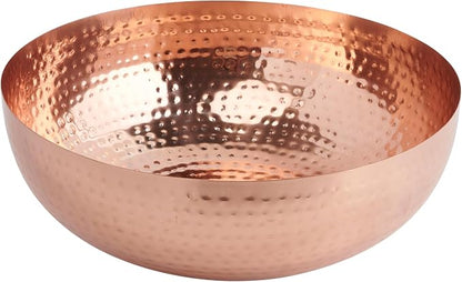Creative Co-Op Round Hammered Metal Bowl, Copper Finish by Unknown