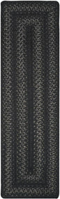Homespice Jet Black Jute Braided Long Table Runner, Warm Primitive Decor, Rectangle 11x36 - Rich Colors, Easy to Clean, Durable and Protects Furniture