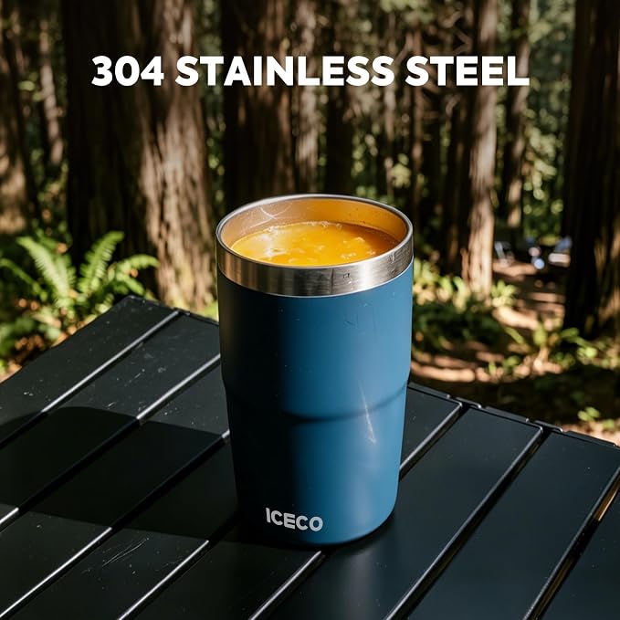 ICECO 8 oz Tumbler, Insulated Espresso Cup Set of 2, Stainless Steel Drinkware - Image 8