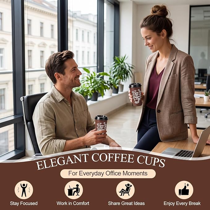Honeydak 45 Pack 16 oz Reusable Coffee Cups - Image 4