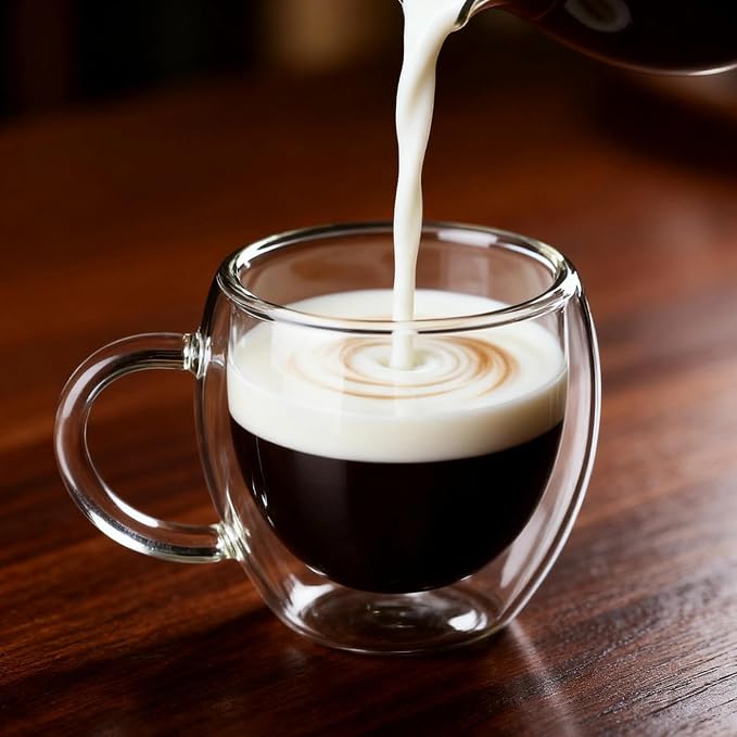 2.5oz Espresso Cups Set of 4, Small Expresso Shot Glass, Double Wall Insulated - Image 7