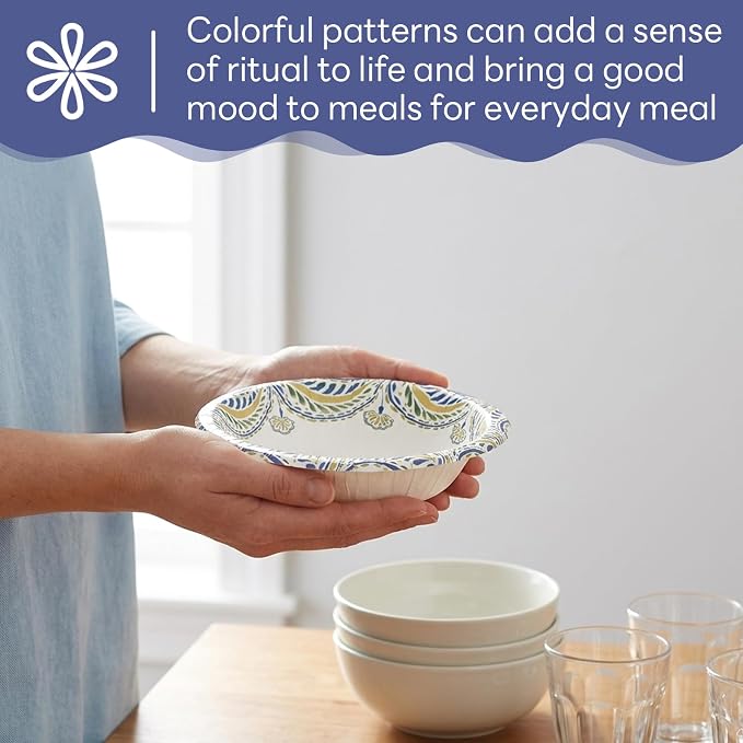 30 Count 8oz Paper Bowls, Small Paper Bowls, Microwaveable and Soak Proof | - Image 6