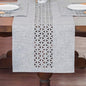 ARTABLE Gray Rectangle Fabric Table Runner Finished Edge 16 x 120 Inch | by ARTABLE