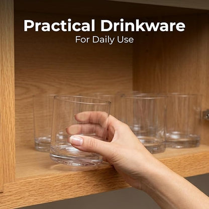 Zulay Kitchen Plastic Drinking Glasses – 12oz Rocks Acrylic Shatterproof Cups - Image 4