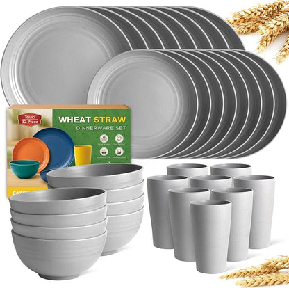 Teivio 32-Piece Plates and Bowls Sets by Teivio