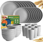 Teivio 32-Piece Plates and Bowls Sets by Teivio