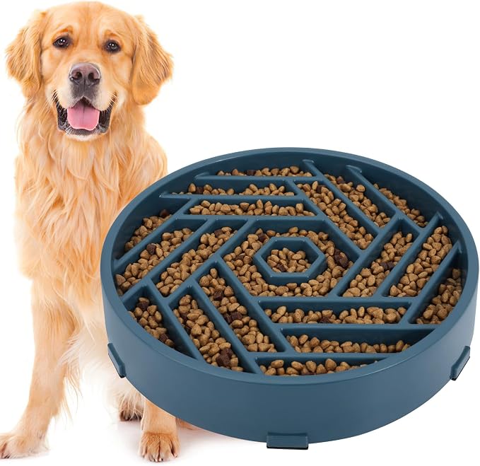 TOBYTO Slow Feeder Dog Bowls Large Medium Breed, Anti-Choking Slow Eating Dog by TOBYTO