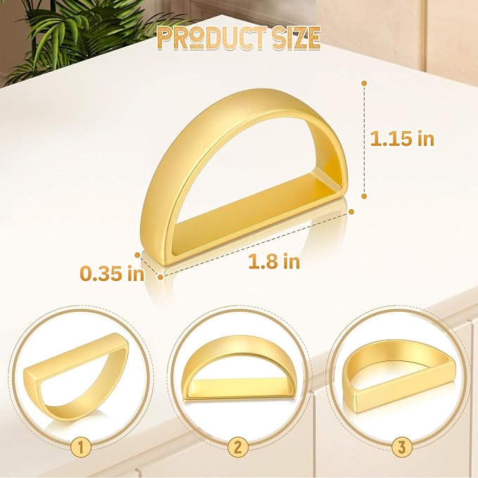 KPOSIYA Napkin Rings Set of 48, Matte Gold Napkin Rings Bulk - Image 3