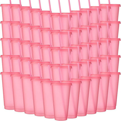 Honeydak 60 Pack Tumbler with Straw and Lid Bulk Cups by Honeydak