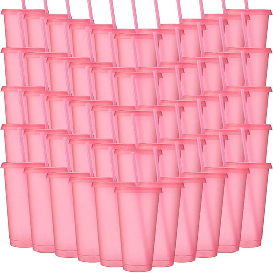 Honeydak 60 Pack Tumbler with Straw and Lid Bulk Cups by Honeydak