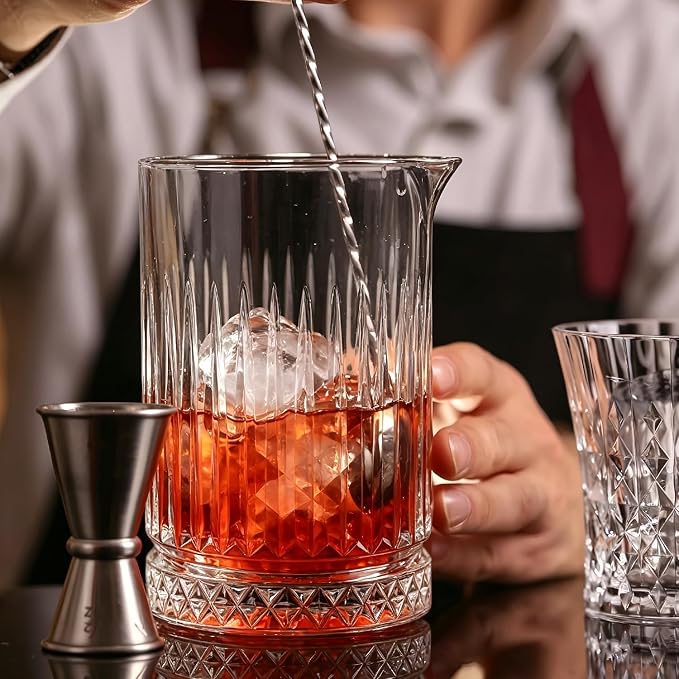 4 pcs Cocktail Mixing Glass Bartender | 24oz Crystal Bar Stirring Glass | Old - Image 3