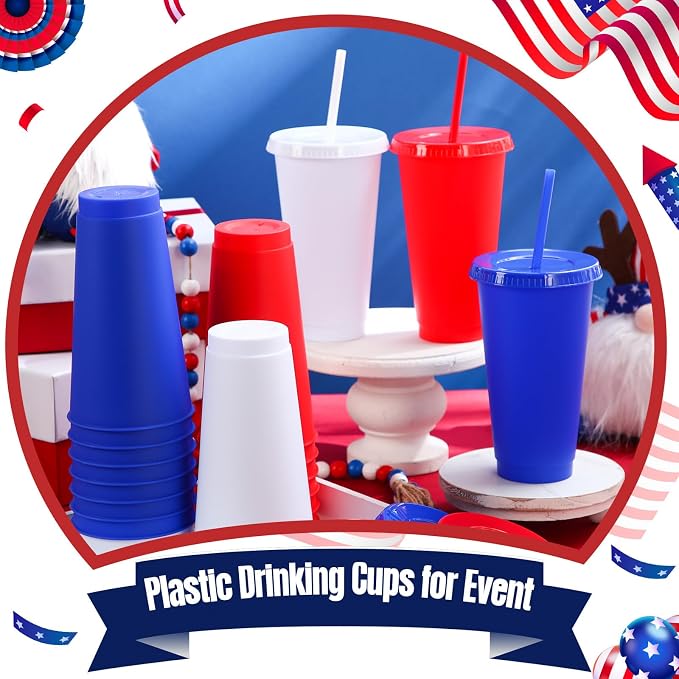Honeydak 30 Pack Tumbler with Straw and Lid Bulk Cups - Image 7