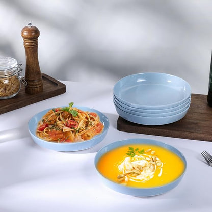 Webbylee 8.25" Melamine Pasta Bowls Set of 6-28oz Melamine Large Salad - Image 5