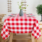 ShinyBeauty Checked Tablecloth Rectangle 54x80-Inch Red and White Buffalo Plaid by ShinyBeauty
