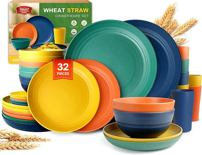 Teivio 32-Piece Plates and Bowls Sets by Teivio