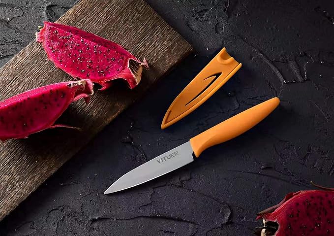 VITUER Paring knife, 4 Inch Peeling Fruit and Vegetable Knife, Ultra Sharp - Image 4