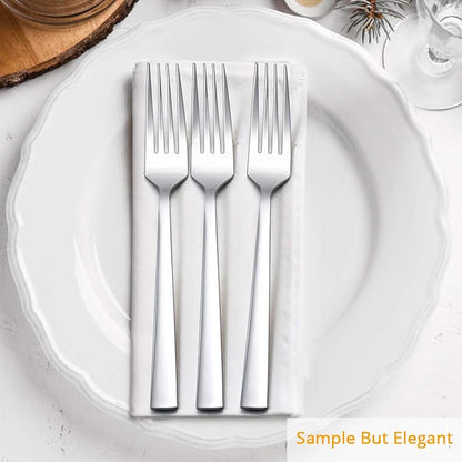 Dinner Forks Set of 6, E-far 7.9 Inch Stainless Steel Forks - Image 4