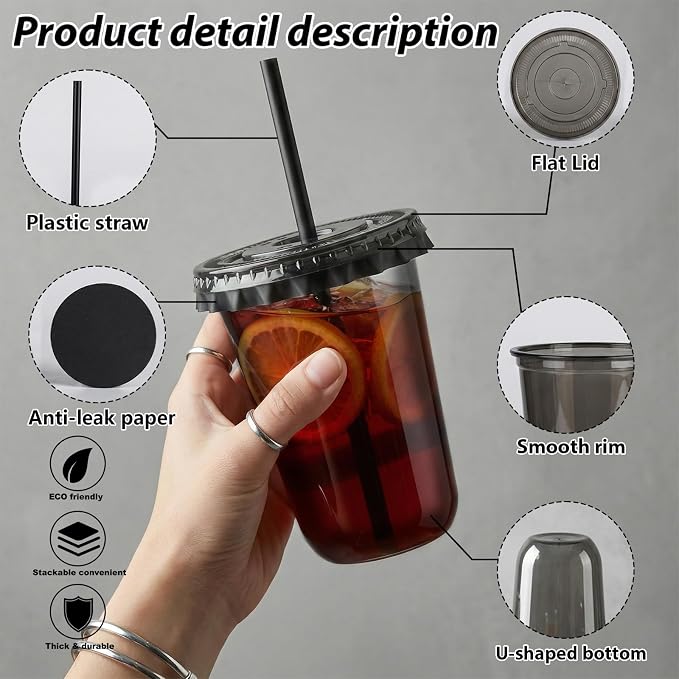 16oz Disposable Stemless Glasses - Image 2