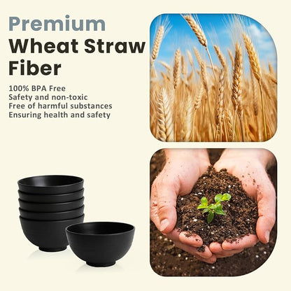 Small Bowls Unbreakable Wheat Straw Dessert Bowls 10 OZ Lightweight Stackable - Image 4