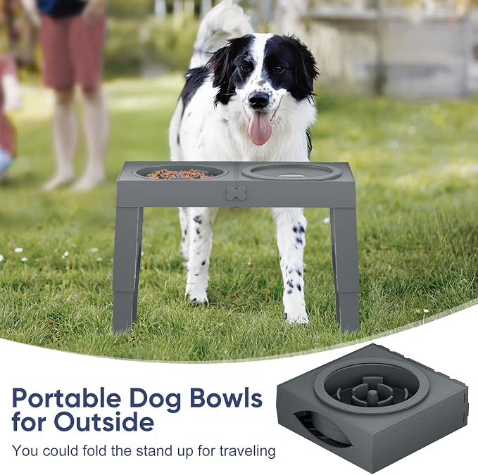 XIAZ Elevated Dog Bowls Large Breed Raised Dogs Bowl Stand Large/Medium Sized - Image 8