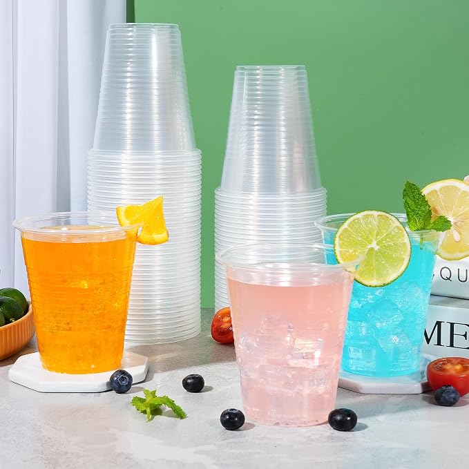 SIUQ 1000 Pack 12 oz Clear Plastic Cups, Bulk Disposable Cups 12 Ounce | Cold - Image 3