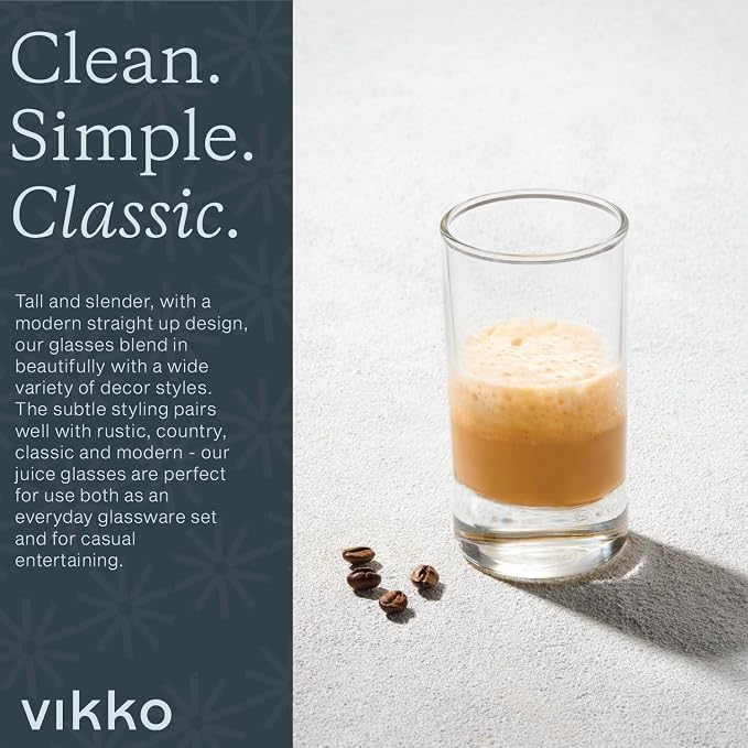 Vikko Mini Juice Glasses, 4.75 Ounce SMALL Glass Cups, 2.1 Inch x 3.9 Inch - Image 5